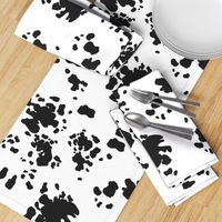 Black and White Cow Spots, Animal Pattern, Farm Print