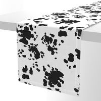 Black and White Cow Spots, Animal Pattern, Farm Print