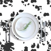 Black and White Cow Spots, Animal Pattern, Farm Print