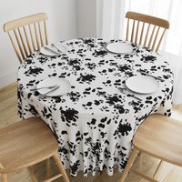 Black and White Cow Spots, Animal Pattern, Farm Print