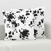 Black and White Cow Spots, Animal Pattern, Farm Print