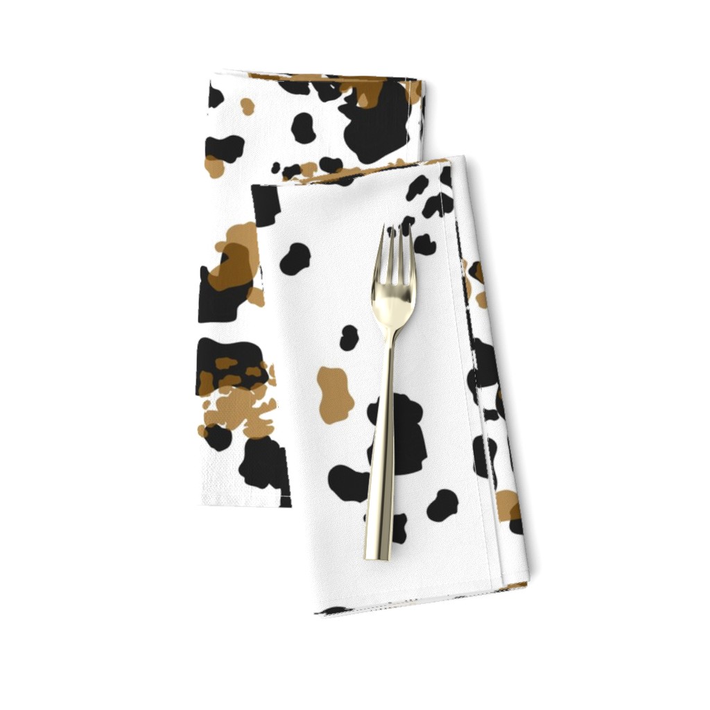 Brown, Black and White Cowhide Spots, Dairy Animals, Farm Animal Print, Farmhouse Style