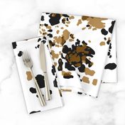 Brown, Black and White Cowhide Spots, Dairy Animals, Farm Animal Print, Farmhouse Style