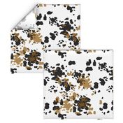 Brown, Black and White Cowhide Spots, Dairy Animals, Farm Animal Print, Farmhouse Style