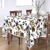 Brown, Black and White Cowhide Spots, Dairy Animals, Farm Animal Print, Farmhouse Style