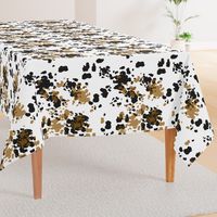 Brown, Black and White Cowhide Spots, Dairy Animals, Farm Animal Print, Farmhouse Style