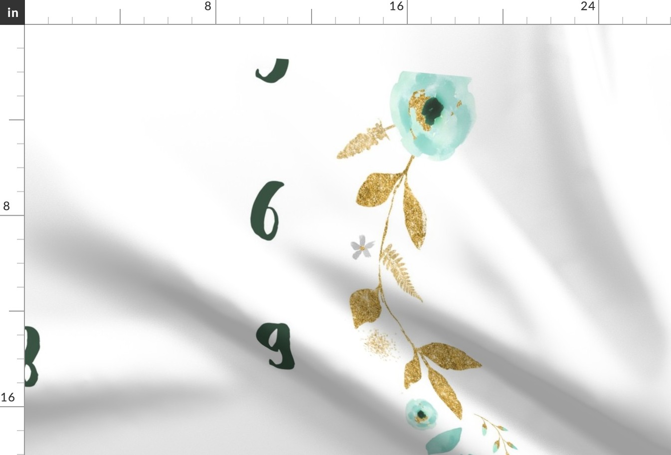 Goldie Florals Baby Milestone Blanket