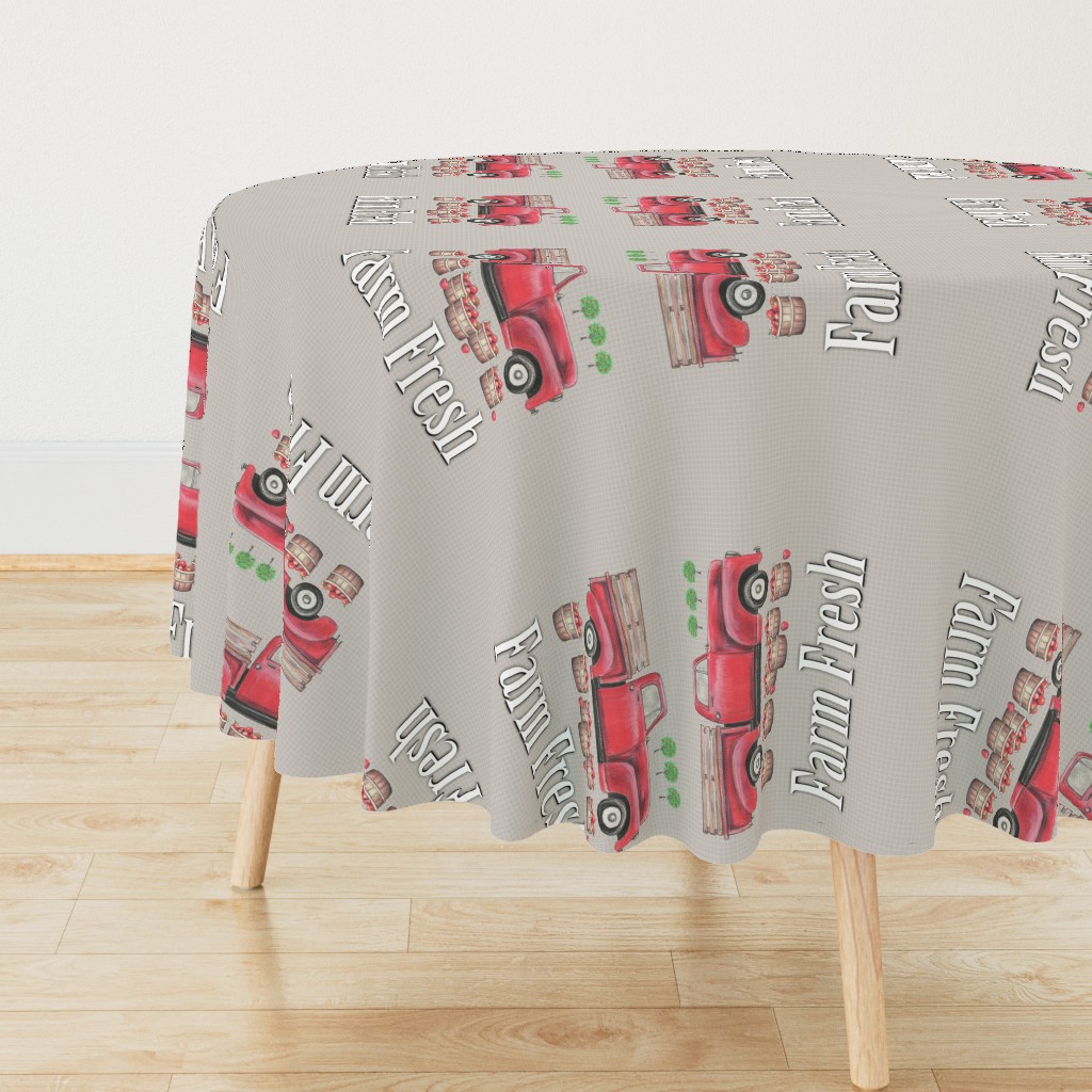 Old Red Truck  Farm Fresh Tea Towel