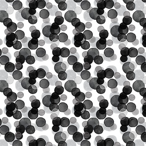 watercolor bubbles // black and gray // small