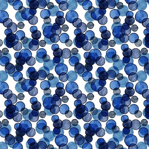 watercolor bubbles // indigo blue // small