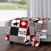 Future Mountie//RCMP - Wholecloth Cheater Quilt -Black/Red