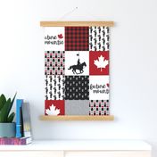 Future Mountie//RCMP - Wholecloth Cheater Quilt -Black/Red