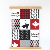 Future Mountie//RCMP - Wholecloth Cheater Quilt -Black/Red