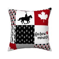 Future Mountie//RCMP - Wholecloth Cheater Quilt -Black/Red