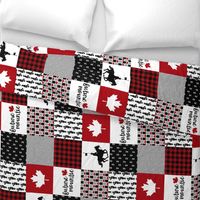 Future Mountie//RCMP - Wholecloth Cheater Quilt - Black/Red