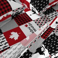 Future Mountie//RCMP - Wholecloth Cheater Quilt - Black/Red