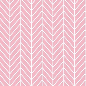 Pink Herringbone