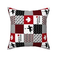 3 inch Future Mountie//RCMP - Wholecloth Cheater Quilt - Black/Red