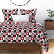 3 inch Future Mountie//RCMP - Wholecloth Cheater Quilt - Black/Red