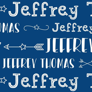 Boys Personalized Name - Stars & Arrows Navy - Jeffrey