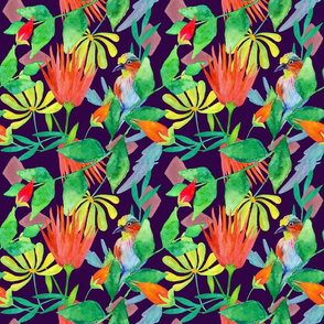 Seamless_pattern_with_decorative_flowers_and_bird_on_dark_background