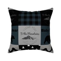 I love you to the mountains - Wholecloth - spruce plaid