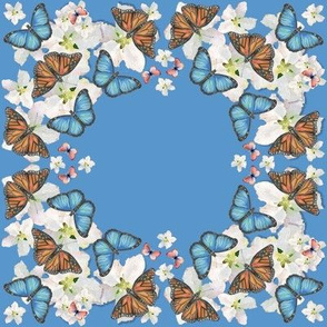 Butterflies on Blue