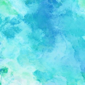 Blue & Green Abstract Watercolour