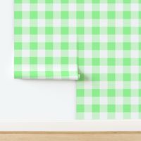 Three Inch Mint Green and White Buffalo Check