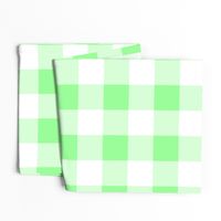 Three Inch Mint Green and White Buffalo Check