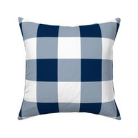 Three Inch Navy Blue and White Buffalo Check