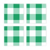 Three Inch Shamrock Green and White Buffalo Check