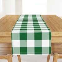 Three Inch Spruce Green and White Buffalo Check