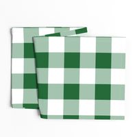 Three Inch Spruce Green and White Buffalo Check