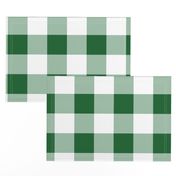 Three Inch Spruce Green and White Buffalo Check