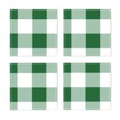 Three Inch Spruce Green and White Buffalo Check