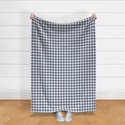 One Inch Blue Jeans Blue and White Gingham Check