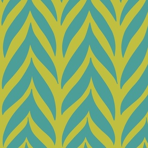 Graphic Chevron Teal and Lime Green - Jumbo