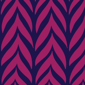 Graphic Chevron Navy and Berry - Jumbo