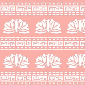 LOTUS STRIPE Light Peach and White