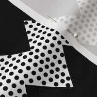 Black Polka Dots on White Chevron_Stripe