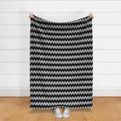 Black Polka Dots on White Chevron_Stripe