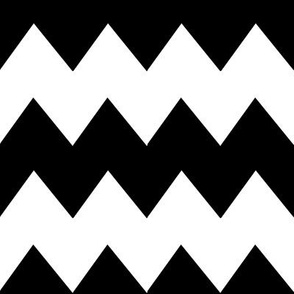 Black and White Chevron Stripe