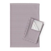 Quarter Inch Eggplant and White Gingham Check