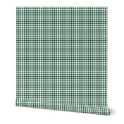 Quarter Inch Evergreen and White Gingham Check