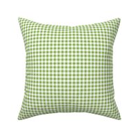 Quarter Inch Greenery Green and White Gingham Check