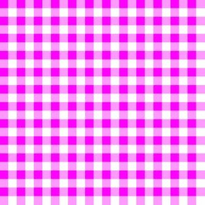 Quarter Inch Pink and White Gingham Check