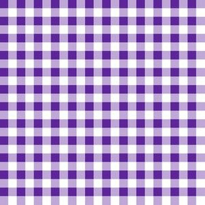 Quarter Inch Purple and White Gingham Check