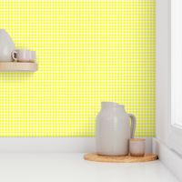 Quarter Inch Yellow and White Gingham Check