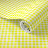 Quarter Inch Yellow and White Gingham Check